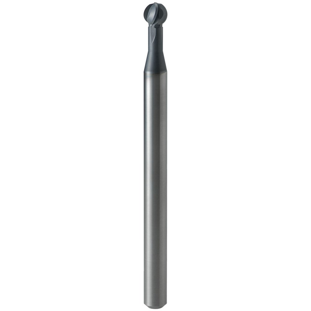 Ball End Mill: 4.00 mm Dia, 3.53 mm LOC, 4 Flute, Solid Carbide