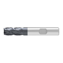 Corner Chamfer End Mill: 10.00 mm Dia, 25.00 mm LOC, 4 Flute, 0.25 mm Chamfer Width, Solid Carbide