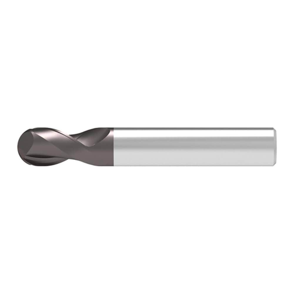 Ball End Mill: 0.40 mm Dia, 0.40 mm LOC, 2 Flute, Solid Carbide