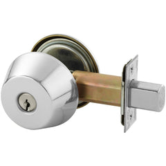 Deadbolts; Deadbolt Type: Deadbolt; Lock Type: Single Cylinder; Key Type: Keyed Different; Mount Type: Through Hole; Material: Steel; Minimum Door Thickness: 1.75 in; Maximum Door Thickness: 2.25; Finish: Bright Chrome