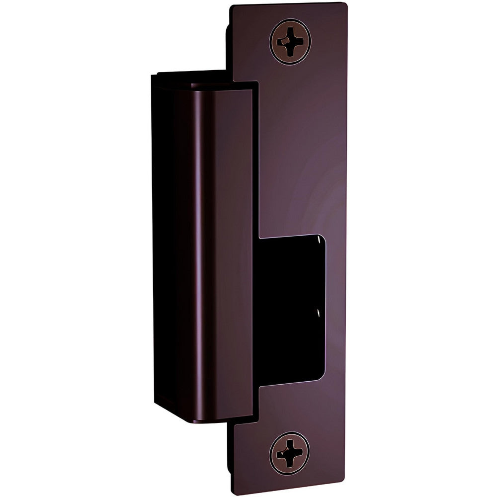 Electric Strikes; Product Type: Electric Door Strike; Type: Fail Safe/Fail Secure; Length (Inch): 4.88; Power Type: Electric; Width (Inch): 1; Strike Material: Stainless Steel; Door Frame Material: Hollow Metal & Wood; Finish/Coating: Dark Bronze; Voltage