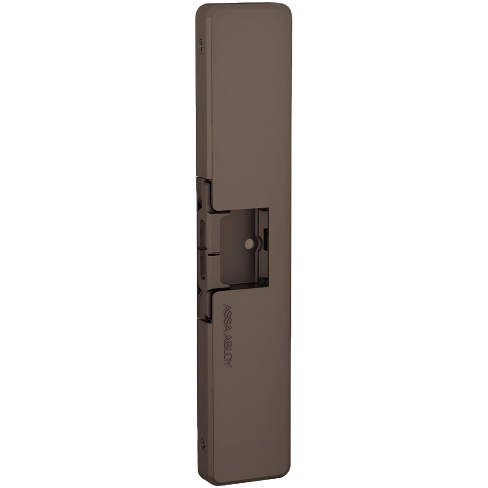 Electric Strikes; Product Type: Electric Door Strike; Type: Fail Safe/Fail Secure; Length (Inch): 9.02; Power Type: Electric; Width (Inch): 1; Strike Material: Stainless Steel; Door Frame Material: Wood; Hollow Metal; Aluminum; Finish/Coating: Dark Bronze