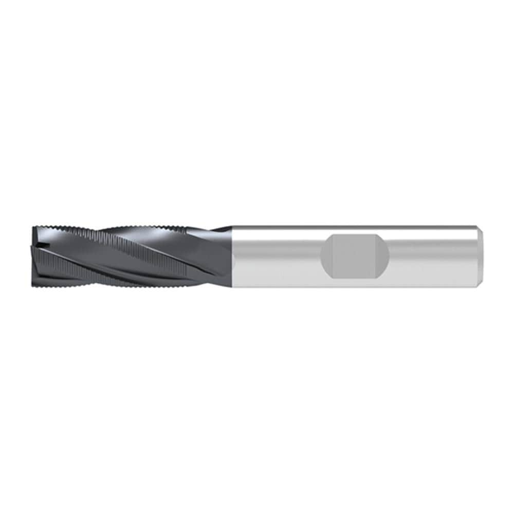 Corner Chamfer End Mill: 12.00 mm Dia, 26.00 mm LOC, 4 Flute, 0.60 mm Chamfer Width, Solid Carbide