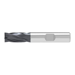 Corner Chamfer End Mill: 14.00 mm Dia, 16.00 mm LOC, 4 Flute, 0.60 mm Chamfer Width, Solid Carbide