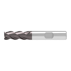 Corner Chamfer End Mill: 10.00 mm Dia, 22.00 mm LOC, 3 Flute, 0.15 mm Chamfer Width, Solid Carbide