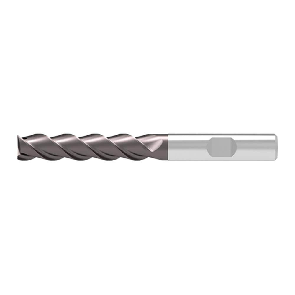 Corner Chamfer End Mill: 20.00 mm Dia, 75.00 mm LOC, 3 Flute, 0.15 mm Chamfer Width, Solid Carbide