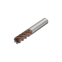 Corner Radius End Mill: 25.00 mm Dia, 50.00 mm LOC, 2.00 mm Radius, 6 Flute, Solid Carbide