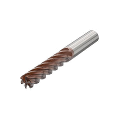 Corner Radius End Mill: 16.00 mm Dia, 65.00 mm LOC, 1.00 mm Radius, 6 Flute, Solid Carbide