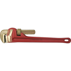 Pipe Wrenches; Wrench Type: NonSparking, Pipe Wrench, Heavy-Duty Pipe; Maximum Pipe Capacity (Inch): 2; Overall Length (Inch): 14; Material: Aluminum Bronze; Jaw Texture: Serrated