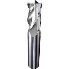 Square End Mill: 3/8" Dia, 1" LOC, 4 Flute, Solid Carbide