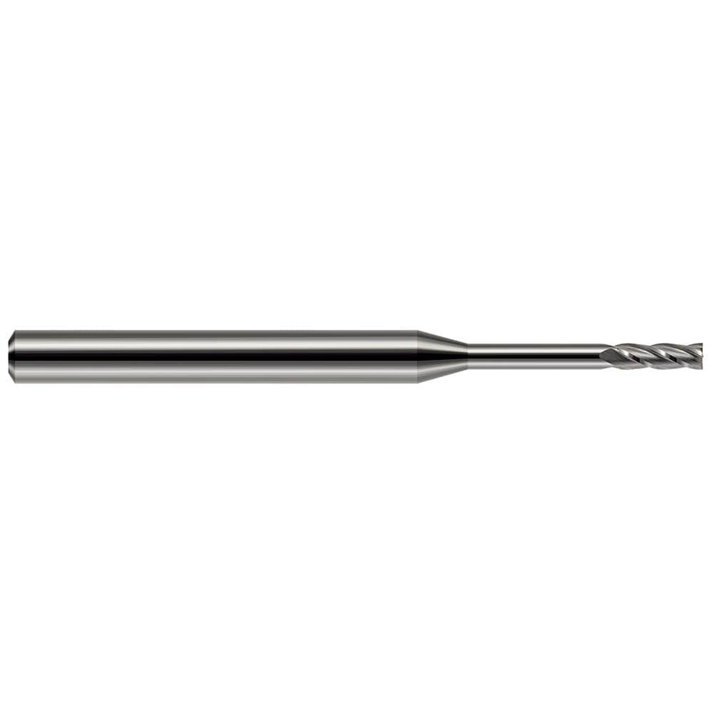 Square End Mill: 1/32" Dia, 3/32" LOC, 4 Flute, Solid Carbide