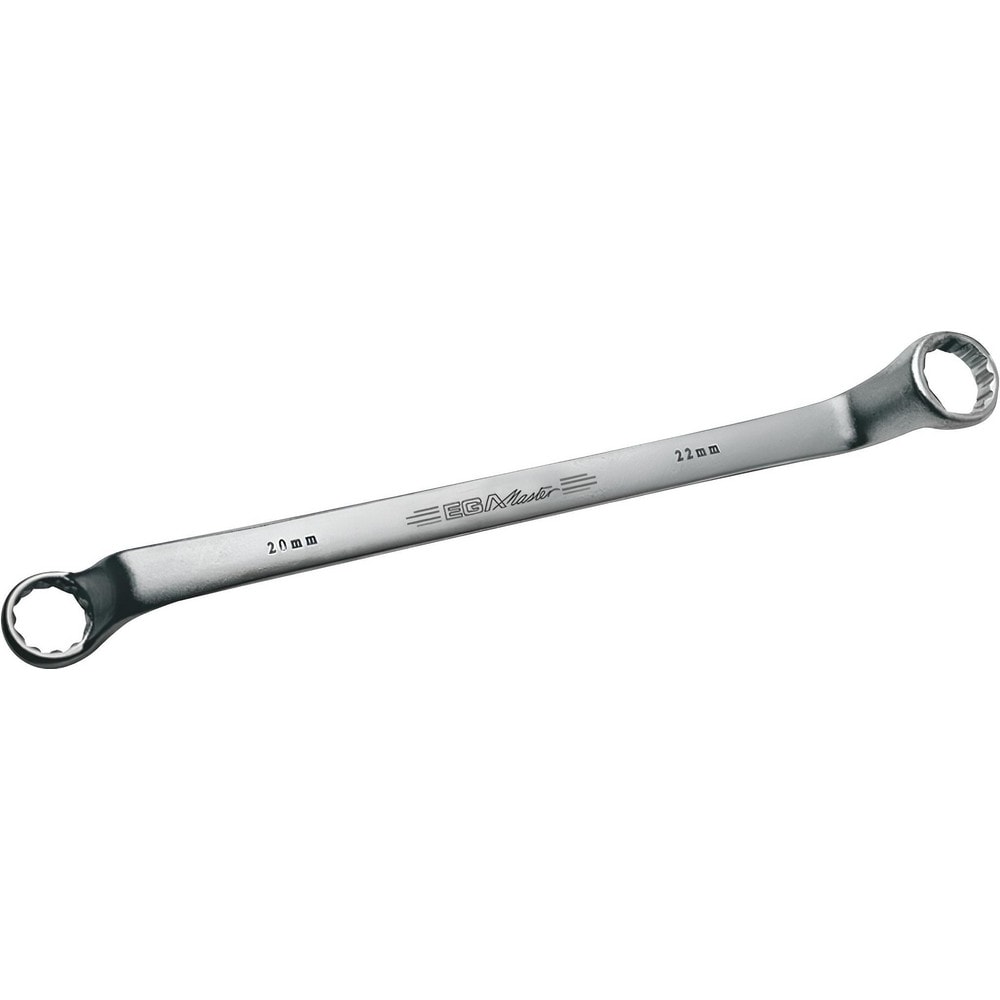 Offset Box End Wrench: 18 x 19 mm, 12 Point, Double End