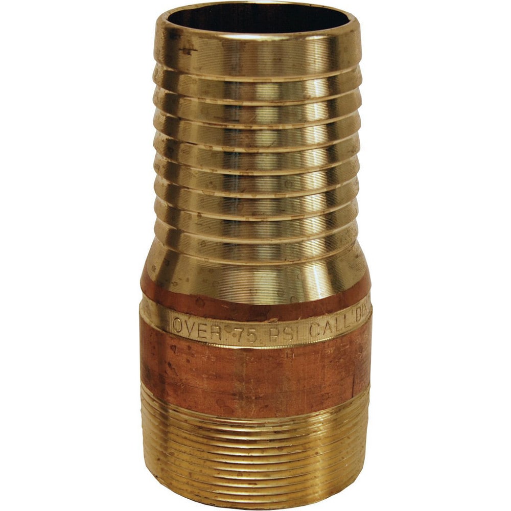 Combination Nipples For Hoses; Type: King Nipple; Material: Brass; Thread Standard: Male NPT; Thread Size: 1/2 in; Overall Length: 3.13 in; Epa Watersense Certified: No