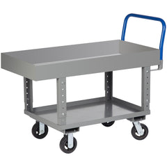 Work-Height Platform Truck with Lower Shelf: 35-1/2" High, 48" Long, 30" Wide