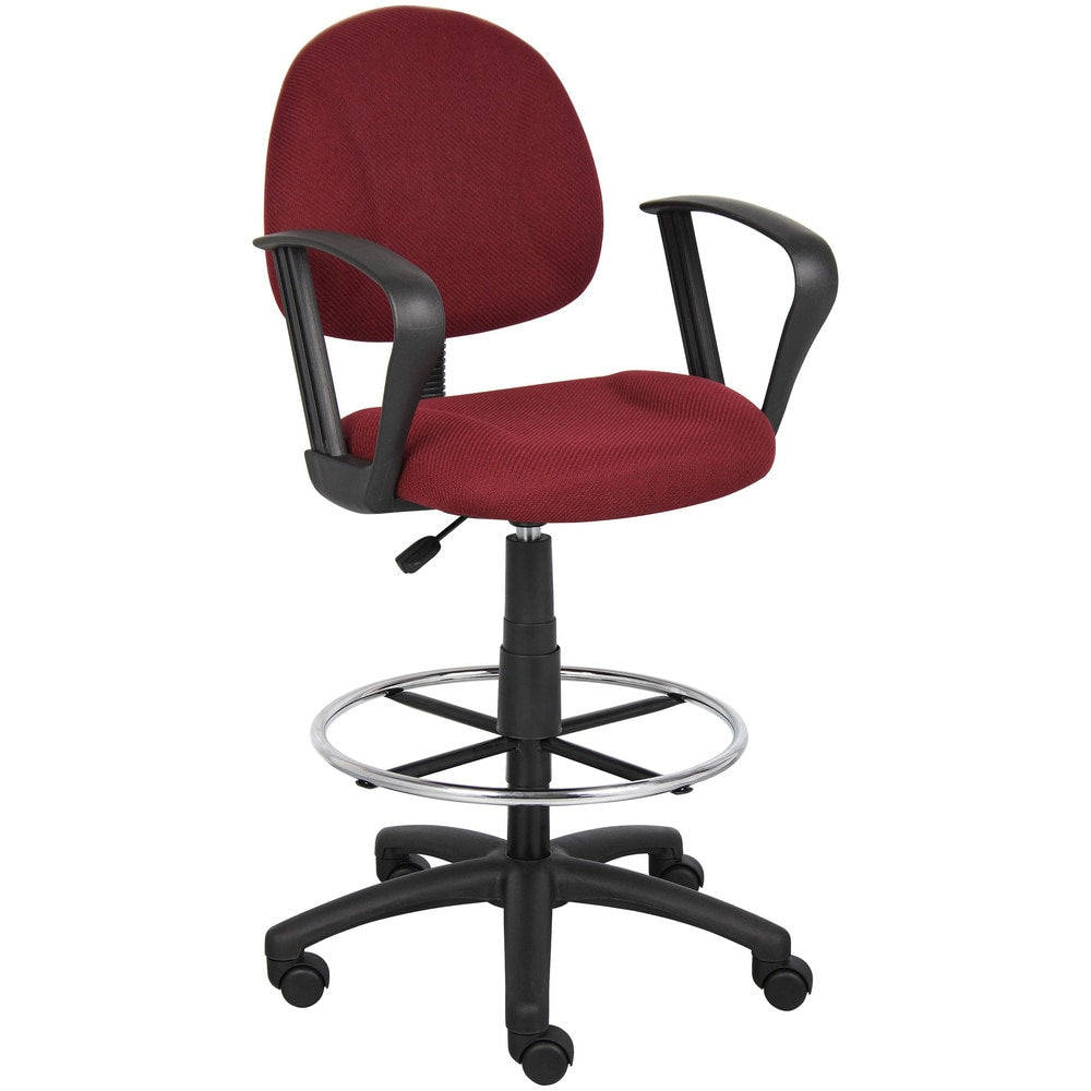 Adjustable Drafting Chair with Loop Arms and Removable Foot Rest: 25-1/2 to 30-1/2" Seat Height, 17 x 18-1/2" Seat