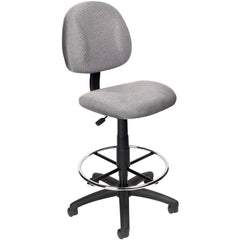 Adjustable Drafting Chair with Foot Ring: 25-1/2 to 30-1/2" Seat Height, 17 x 18-1/2" Seat