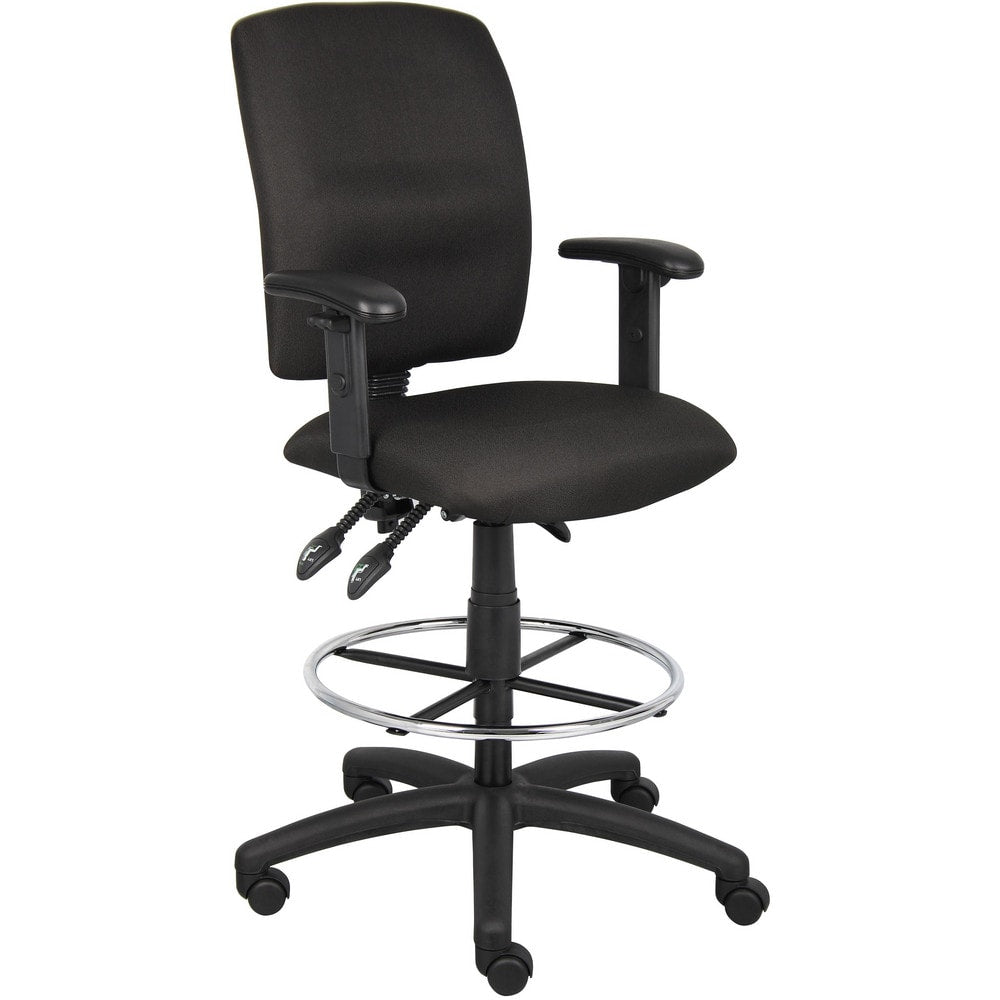 Multi-Function Drafting Stool with Adjustable Arms: 26 to 29-1/2" Seat Height, 19-1/2 x 17-1/2" Seat