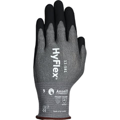 Cut, Puncture & Abrasion-Resistant Gloves: HyFlex 11-581, Size X-Large, ANSI Cut A6, ANSI Puncture 3, Nitrile, HPPE, Tungsten Steel, Nylon & Spandex