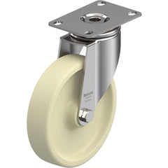 Top Plate Casters; Mount Type: Plate; Number of Wheels: 1.000; Wheel Diameter (Inch): 4; Wheel Material: Polyurethane; Wheel Width (Inch): 1-9/16; Wheel Color: Light Brown