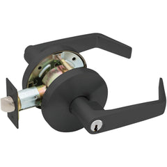 Lever Locksets; Lockset Type: Entrance; Key Type: Keyed Different; Back Set: 2-3/4; Cylinder Type: Key in Lever Cylinder; Material: Metal; Door Thickness: 1-3/8 to 2; Finish: Flat Black Coated