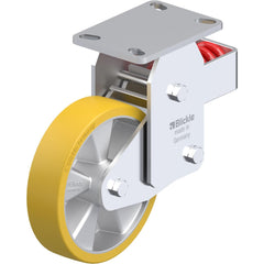 Top Plate Casters; Mount Type: Plate; Number of Wheels: 1.000; Wheel Diameter (Inch): 4; Wheel Material: Polyurethane; Wheel Width (Inch): 1-9/16; Wheel Color: Light Brown