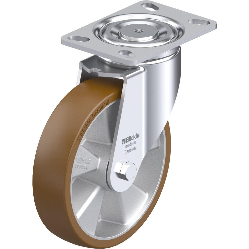 Top Plate Casters; Mount Type: Plate; Number of Wheels: 1.000; Wheel Diameter (Inch): 4; Wheel Material: Polyurethane; Wheel Width (Inch): 1-9/16; Wheel Color: Light Brown