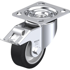 Top Plate Casters; Mount Type: Plate; Number of Wheels: 1.000; Wheel Diameter (Inch): 4; Wheel Material: Synthetic; Wheel Width (Inch): 1-1/4; Wheel Color: Black