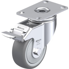 Top Plate Casters; Mount Type: Plate; Number of Wheels: 1.000; Wheel Diameter (Inch): 3-1/8; Wheel Material: Rubber; Wheel Width (Inch): 1-1/4; Wheel Color: Gray