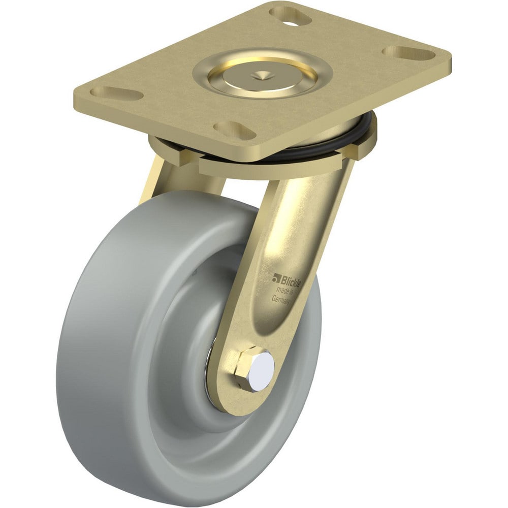 Top Plate Casters; Mount Type: Plate; Number of Wheels: 1.000; Wheel Diameter (Inch): 6; Wheel Material: Synthetic; Wheel Width (Inch): 2; Wheel Color: Gray