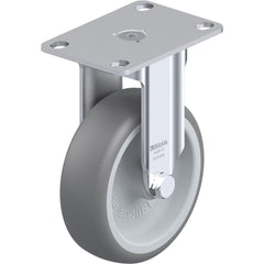 Top Plate Casters; Mount Type: Plate; Number of Wheels: 1.000; Wheel Diameter (Inch): 3-1/8; Wheel Material: Rubber; Wheel Width (Inch): 1-1/4; Wheel Color: Gray