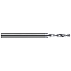 Micro Drill Bit: 0.0320" Dia, 180 deg, Solid Carbide