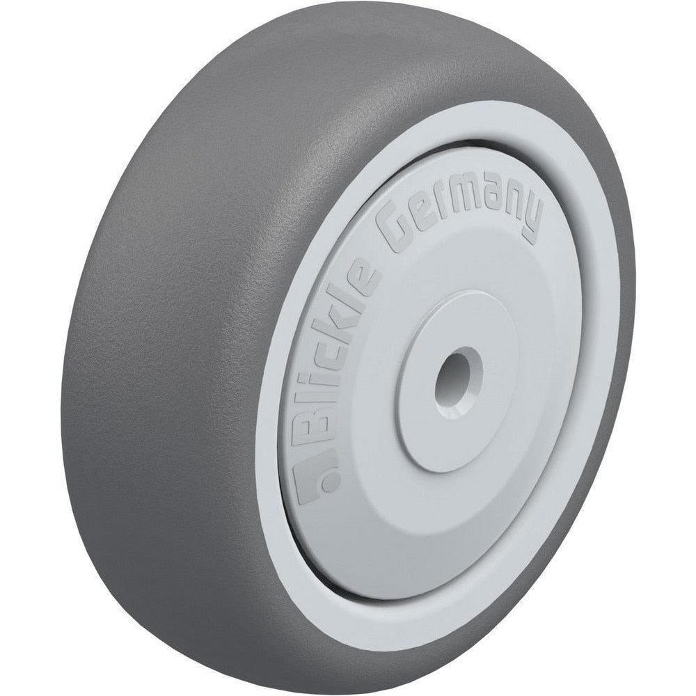 Rigid & Swivel Caster Wheel: Polyurethane, 3" Dia, 1" Wide