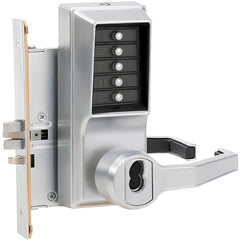 Lever Locksets; Lockset Type: Passage; Key Type: Keyed Different; Back Set: 2-3/4; Cylinder Type: Less Core; Material: Metal; Door Thickness: 1-3/4; Finish: Satin Chrome