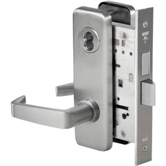 Lever Locksets; Lockset Type: Special; Key Type: Keyed Different; Back Set: 2-3/4; Cylinder Type: Less Core; Material: Metal; Door Thickness: 1-3/4; Finish: Satin Chrome