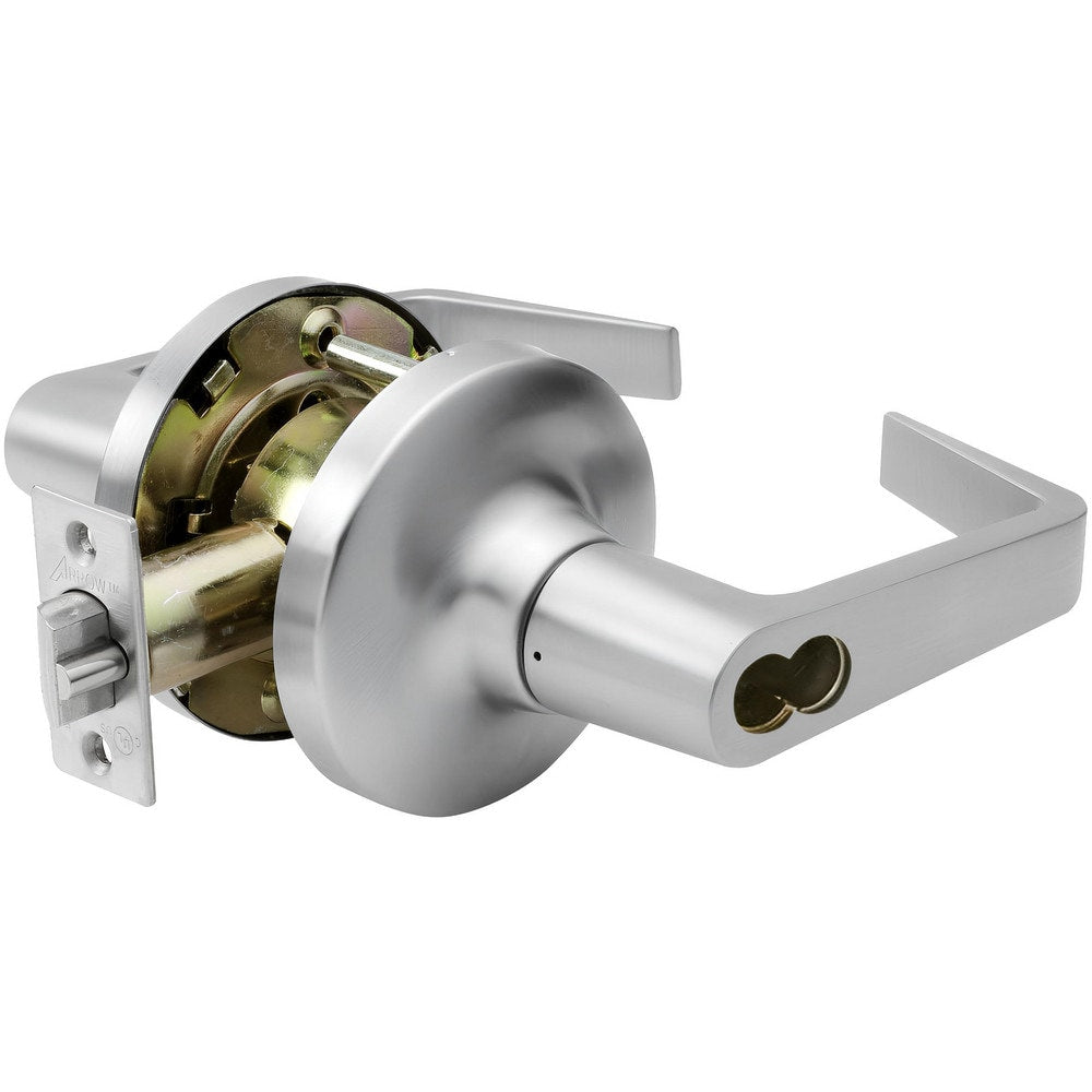 Lever Locksets; Lockset Type: Storeroom; Key Type: Keyed Different; Back Set: 2-3/4; Cylinder Type: Less Core; Material: Metal; Door Thickness: 1-3/4 to 2; Finish: Satin Chrome