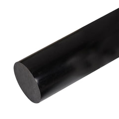 Plastic Rod: 120" Long, 1.1250" Dia, Black, Opaque, 5000 - 1000 psi Tensile Strength