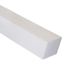 Plastic Square Rod: 60" Long, 0.25" Dia, Natural Color, Opaque, 5000 psi Tensile Strength