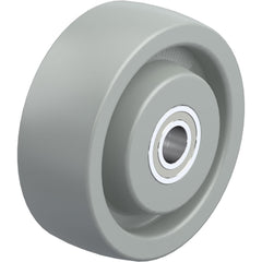 Rigid & Swivel Caster Wheel: Synthetic, 4" Dia, 1-7/16" Wide