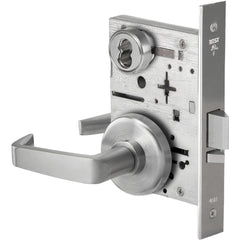 Lever Locksets; Lockset Type: Storeroom; Key Type: Keyed Different; Back Set: 2-3/4; Cylinder Type: Less Core; Material: Metal; Door Thickness: 1-3/4; Finish: Satin Stainless Steel