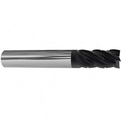 Corner Radius End Mill: 1" Dia, 3-1/4" LOC, 0.0600" Radius, 5 Flute, Solid Carbide