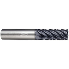 Corner Radius End Mill: 3/8" Dia, 3/4" LOC, 0.0300" Radius, 3 Flute, Solid Carbide