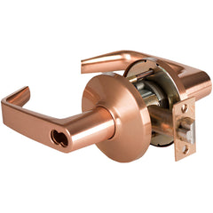 Lever Locksets; Lockset Type: Entrance; Key Type: Keyed Different; Back Set: 2-3/4; Cylinder Type: Less Core; Material: Metal; Door Thickness: 1-3/4 to 2-1/4; Finish: Satin Bronze