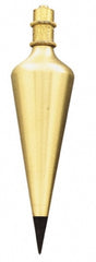 7-1/4 Inch Long, 1-7/8 Inch Diameter Brass Plumb Bob