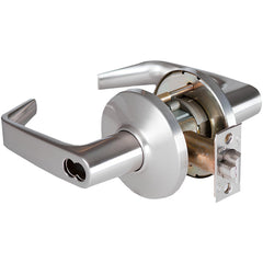 Lever Locksets; Lockset Type: Store; Key Type: Keyed Different; Back Set: 2-3/4; Cylinder Type: Less Core; Material: Metal; Door Thickness: 1-3/4 to 2-1/4; Finish: Satin Chrome