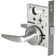 Lever Locksets; Lockset Type: Passage; Key Type: Keyed Different; Back Set: 2-3/4; Cylinder Type: Non-Keyed; Material: Metal; Door Thickness: 1-3/4; Finish: Satin Chrome