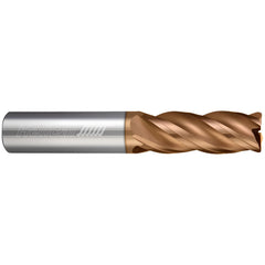 Corner Radius End Mill: 3/8" Dia, 1-1/2" LOC, 0.0150" Radius, 3 Flute, Solid Carbide