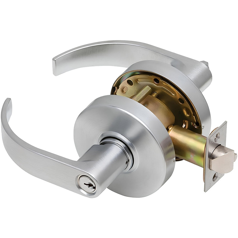 Lever Locksets; Lockset Type: Institutional; Key Type: Keyed Different; Back Set: 2-3/4; Cylinder Type: Conventional; Material: Metal; Door Thickness: 1-3/8 to 2; Finish: Satin Chrome