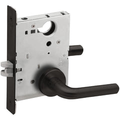 Lever Locksets; Lockset Type: Passage; Key Type: Keyed Different; Back Set: 2-3/4; Cylinder Type: None; Material: Metal; Door Thickness: 1-3/4; Finish: Flat Black Coated