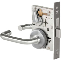 Lever Locksets; Lockset Type: Privacy; Key Type: Keyed Different; Back Set: 2-3/4; Cylinder Type: Non-Keyed; Material: Metal; Door Thickness: 1-3/4; Finish: Satin Chrome