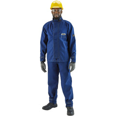 Rain & Chemical Resistant  Jacket:  5X-Large,  Blue,  55-58" Chest,  Nomex